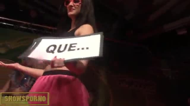 Public magic sex trick on stage