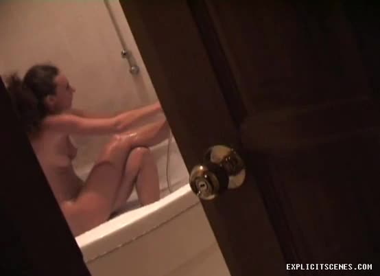 Hot busty teen caught in the shower on hidden cam
