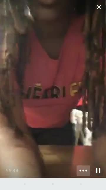 Ebony showing titties